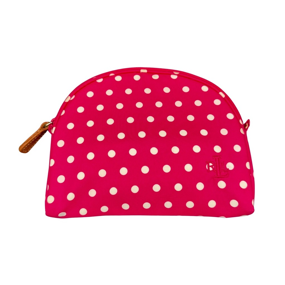 Lauren by Ralph Lauren Pink Polka Dot Cosmetic Bag